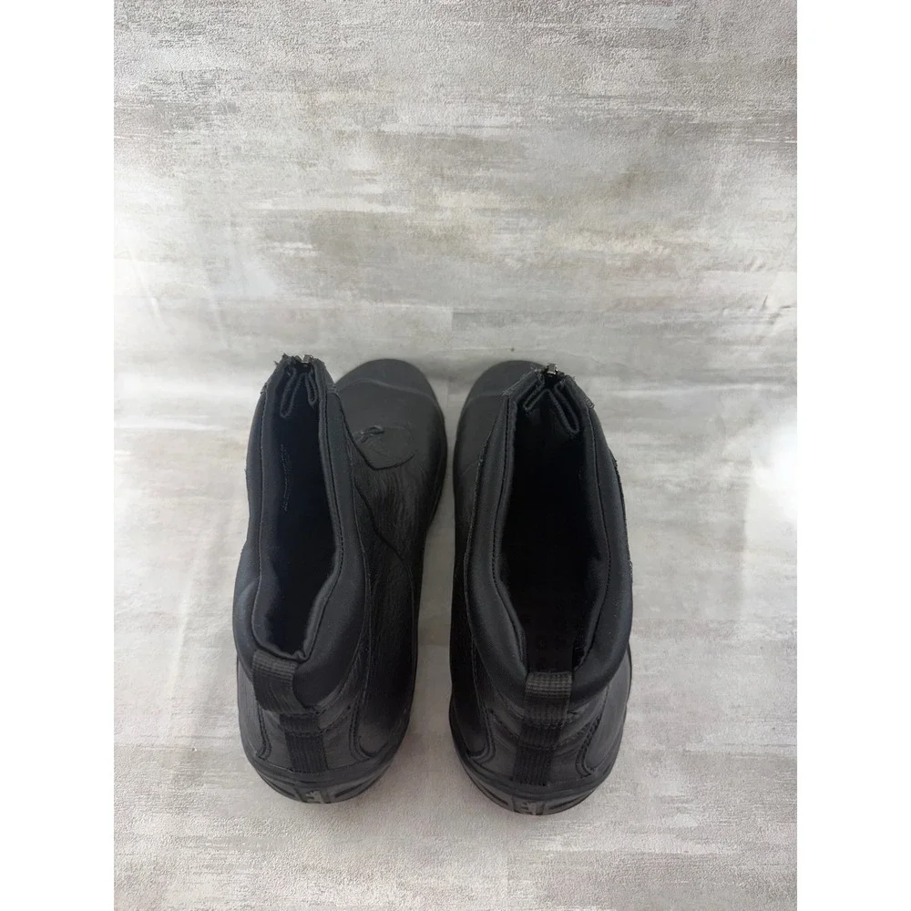 Clarks Men Sz 11M Black Leather Front Zip Waterproof Ankle Boots 85228